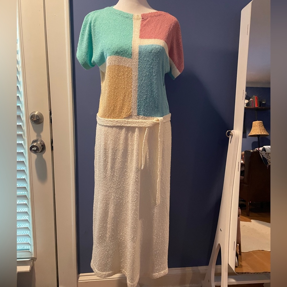 Adorable Vtg 80’s Knit Dress